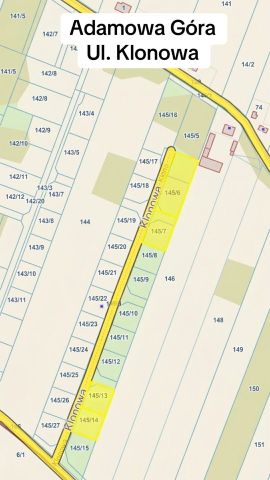 Działka budowlana Adamowa Góra, ul. Klonowa. Zdjęcie 1