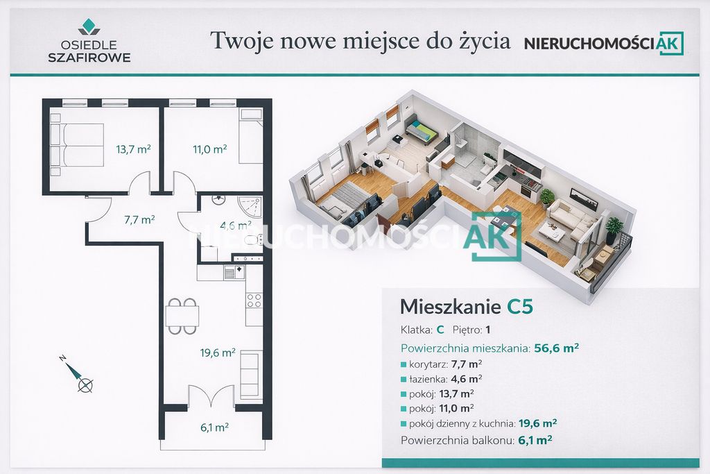 Mieszkanie 3-pokojowe Konin, ul. Erazma Pietrygi. Zdjęcie 13