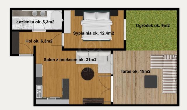Mieszkanie 2-pokojowe Wrocław Krzyki, ul. ks. Czesława Klimasa. Zdjęcie 16