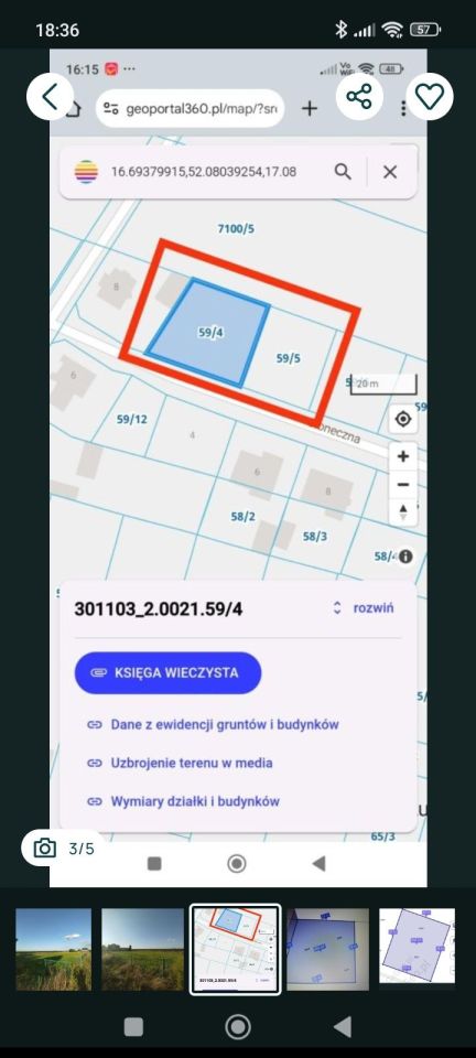 Działka budowlana Nowy Lubosz, ul. Słoneczna. Zdjęcie 4