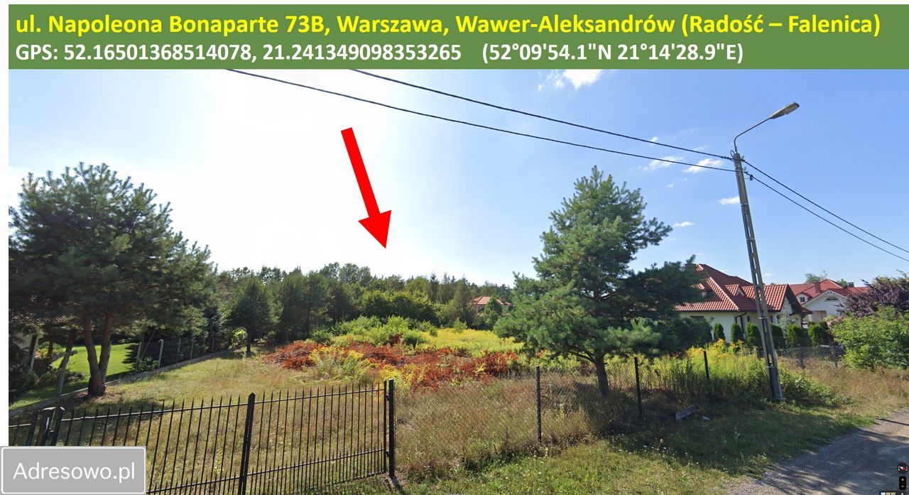 Działka budowlana Warszawa Wawer, ul. Napoleona Bonaparte. Zdjęcie 1