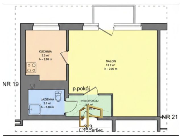 Mieszkanie 1-pokojowe Warszawa Ursynów, ul. Stefana Szolc-Rogozińskiego. Zdjęcie 3