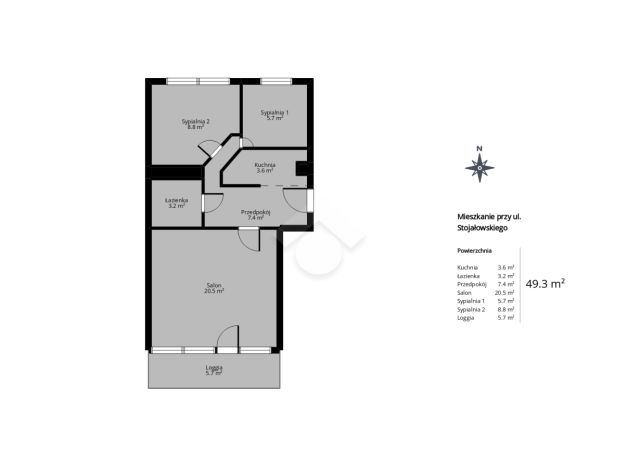 Mieszkanie 3-pokojowe Kraków Kurdwanów, ul. Stanisława Stojałowskiego. Zdjęcie 11