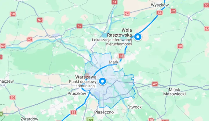 Działka budowlana Wola Rasztowska, ul. Warszawska