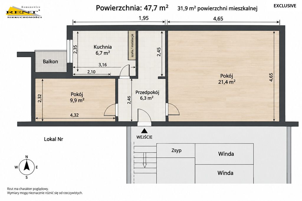 Mieszkanie 2-pokojowe Szczecin, ul. Jodłowa. Zdjęcie 13