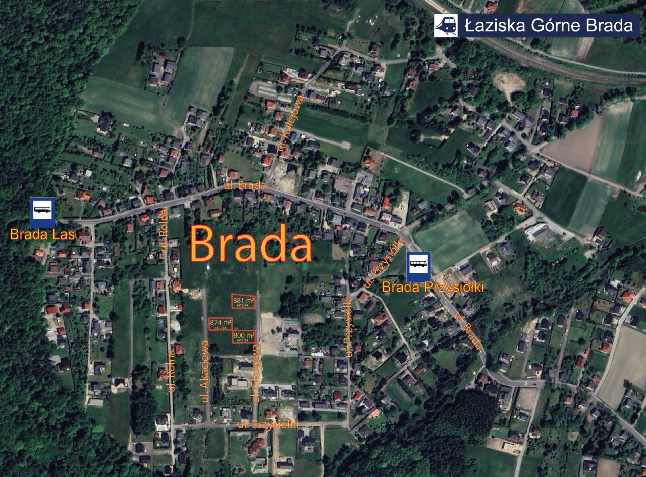 Działka budowlana Łaziska Górne Brada, ul. Akacjowa. Zdjęcie 2