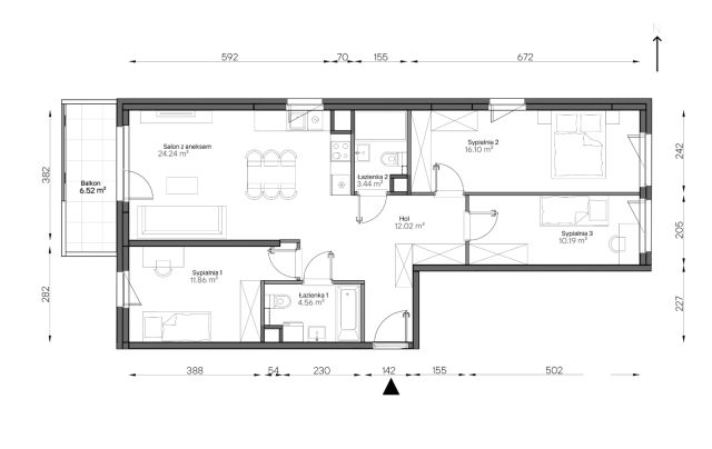 Mieszkanie 4-pokojowe Warszawa Praga-Południe, ul. Podskarbińska. Zdjęcie 7