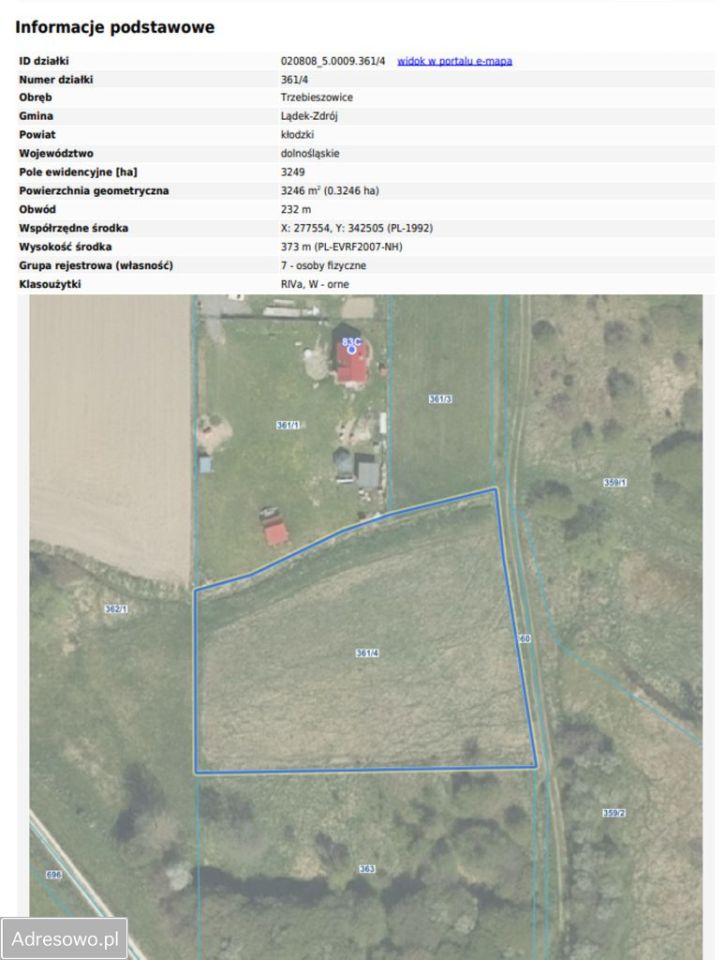 Działka budowlana Trzebieszowice. Zdjęcie 2