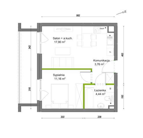 Mieszkanie 2-pokojowe Wrocław Ołtaszyn, ul. Orawska. Zdjęcie 8