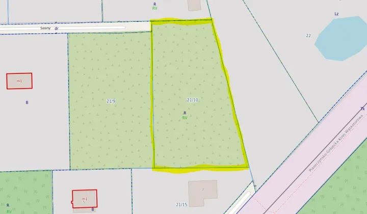 Działka budowlana Marylka, ul. Sosny