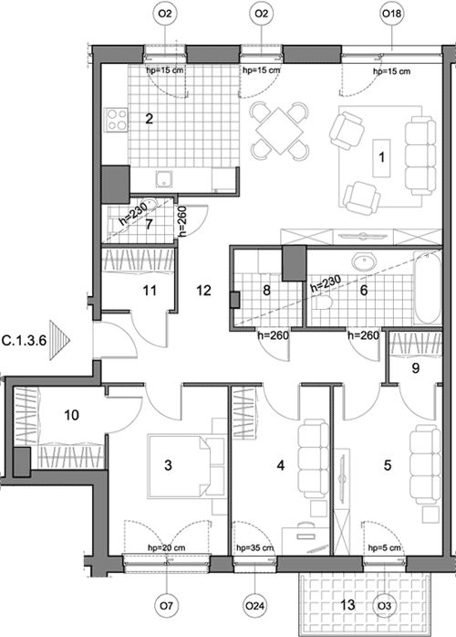 Mieszkanie 4-pokojowe Gdańsk, ul. Chmielna. Zdjęcie 6