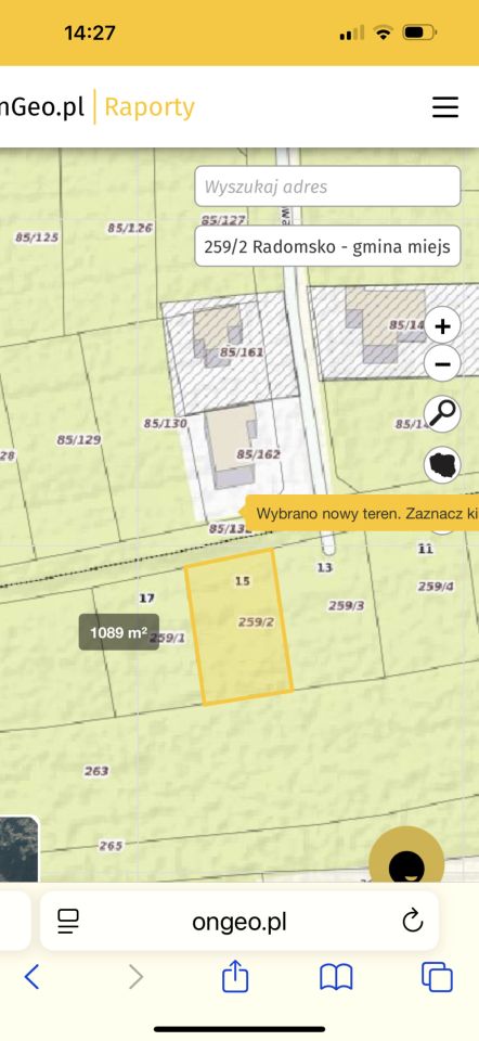 Działka budowlana Radomsko, ul. Rumiankowa. Zdjęcie 2