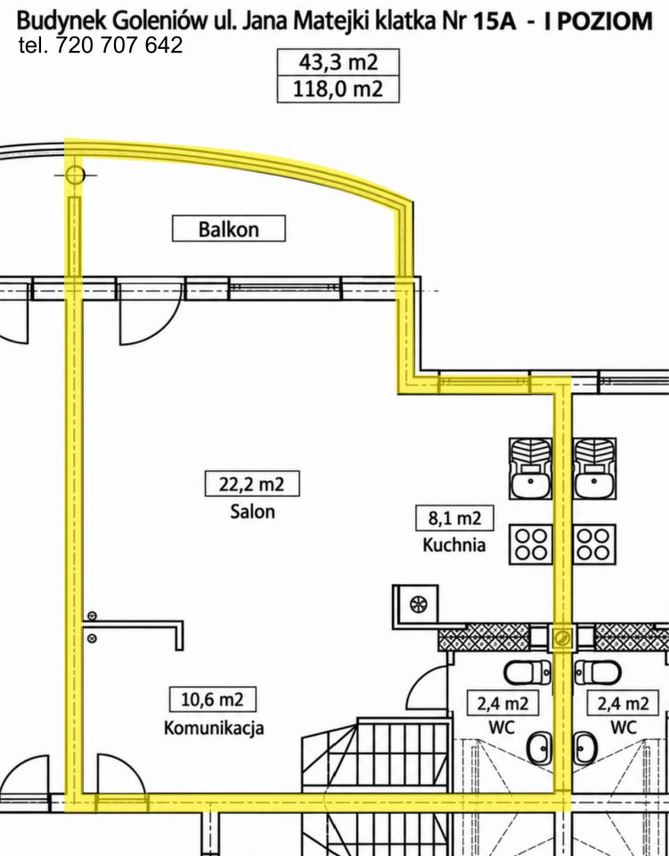 Mieszkanie 4-pokojowe Goleniów Centrum , ul. Jana Matejki. Zdjęcie 21