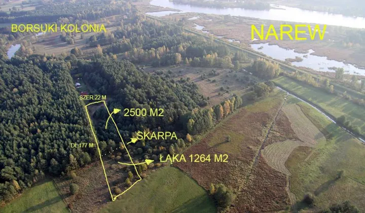 Działka rekreacyjna Borsuki-Kolonia