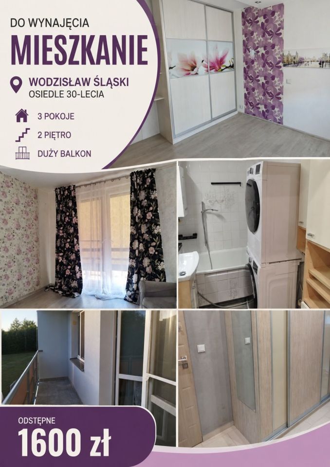 Mieszkanie 3-pokojowe Wodzisław Śląski, os. XXX-lecia PRL. Zdjęcie 2