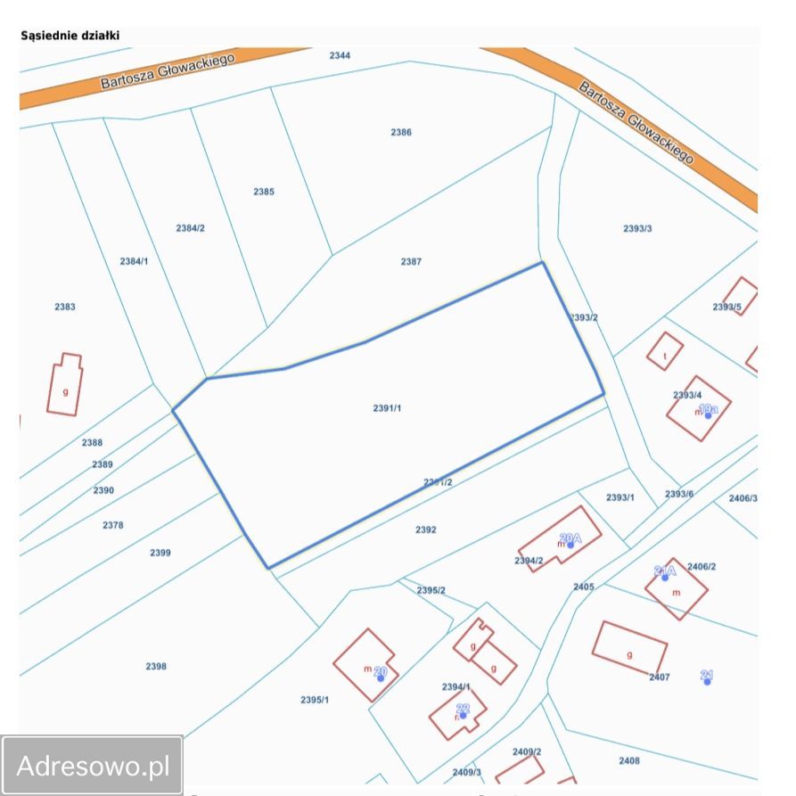 Działka rolna Jedlicze, ul. Bartosza Głowackiego. Zdjęcie 3