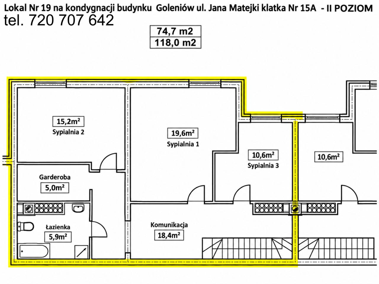 Mieszkanie 4-pokojowe Goleniów Centrum , ul. Jana Matejki. Zdjęcie 22