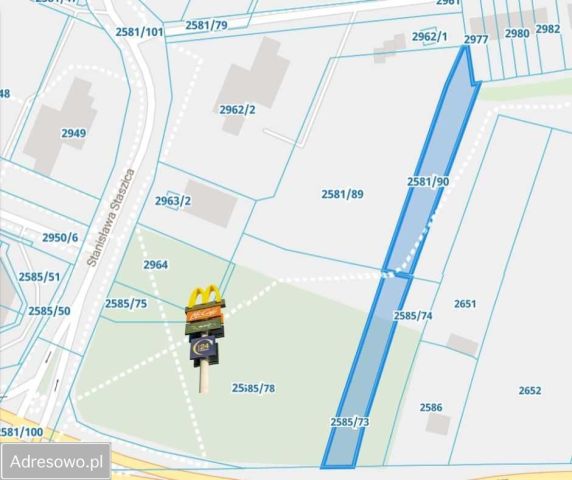 Działka inwestycyjna Łęczna Centrum, ul. Chełmska. Zdjęcie 1