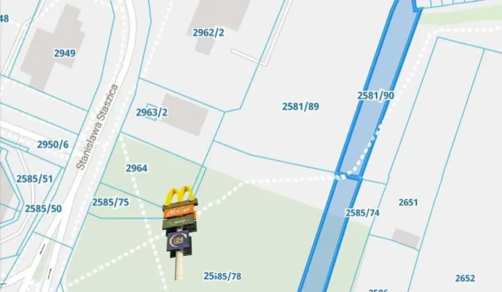 Działka inwestycyjna Łęczna Centrum, ul. Chełmska