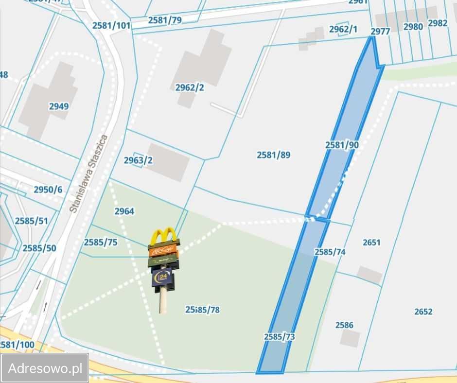 Działka inwestycyjna Łęczna Centrum, ul. Chełmska