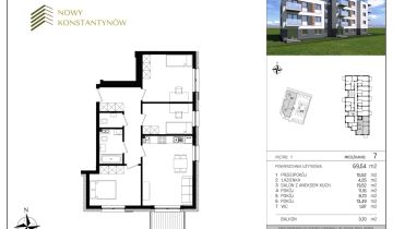 Mieszkanie 4-pokojowe Konstantynów Łódzki Józefów