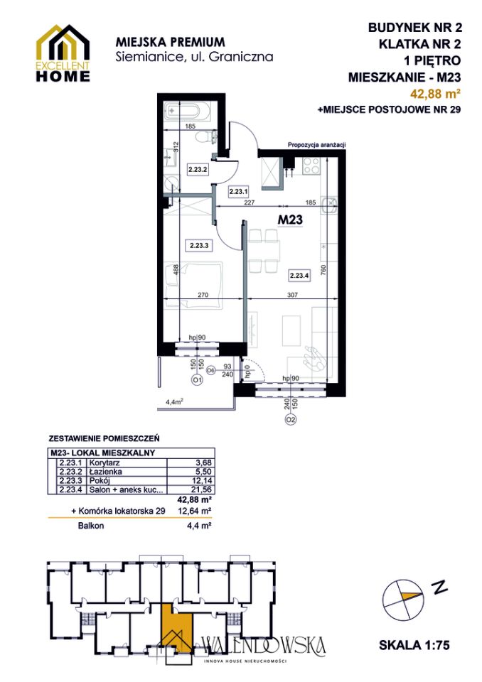 Mieszkanie 2-pokojowe Siemianice. Zdjęcie 19