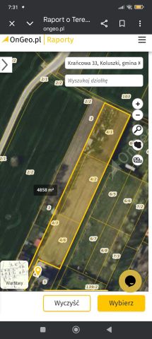 Działka budowlana Koluszki, ul. Krańcowa. Zdjęcie 1