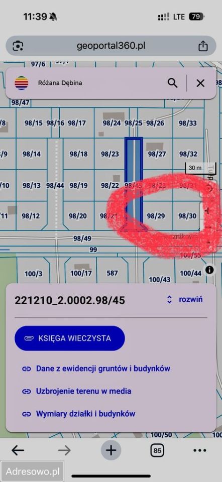 Działka budowlana Dębina. Zdjęcie 2