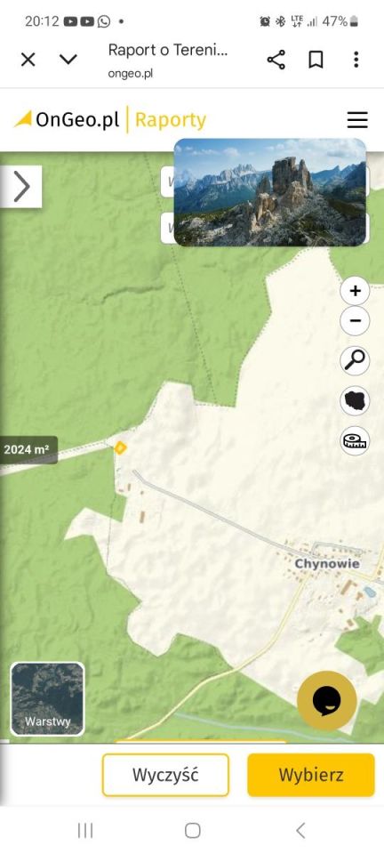 Działka rolno-budowlana Chynowie. Zdjęcie 5