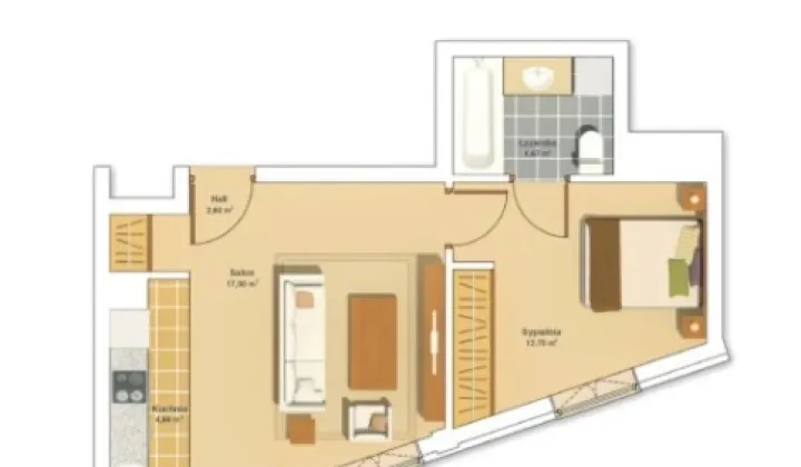 Mieszkanie 2-pokojowe Warszawa Mokotów, ul. Puławska