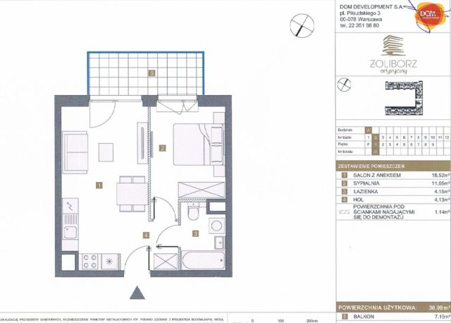 Mieszkanie 2-pokojowe Warszawa Żoliborz, ul. Zygmunta Hübnera. Zdjęcie 15