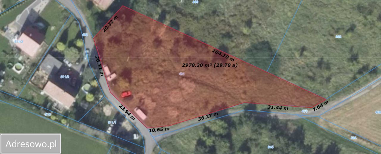 Działka budowlana Studniska Dolne. Zdjęcie 3