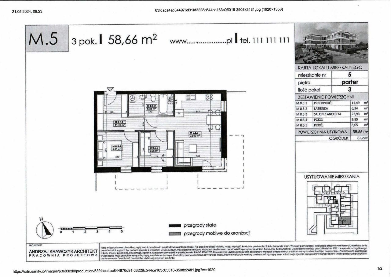 Mieszkanie 3-pokojowe Jędrzejów, ul. Dojazd. Zdjęcie 6