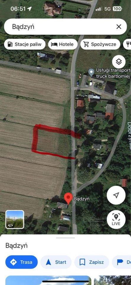 Działka budowlana Bądzyń, ul. ks. Brzóski. Zdjęcie 3