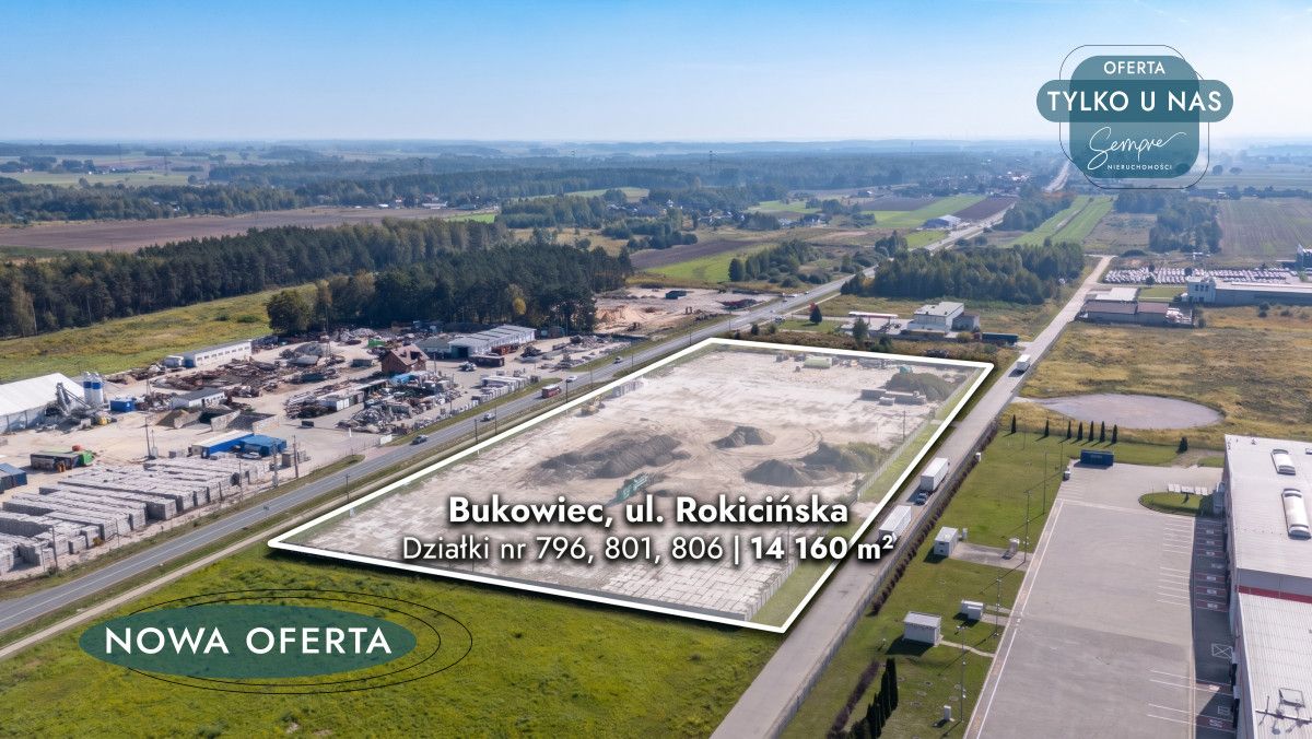 Działka inwestycyjna Bukowiec, ul. Rokicińska. Zdjęcie 1