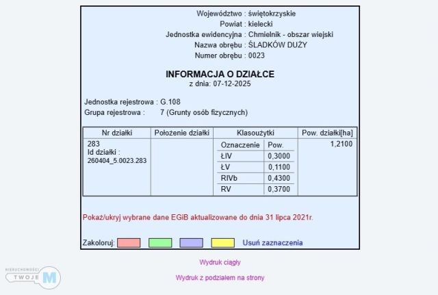 Działka rolna Śladków Duży. Zdjęcie 8
