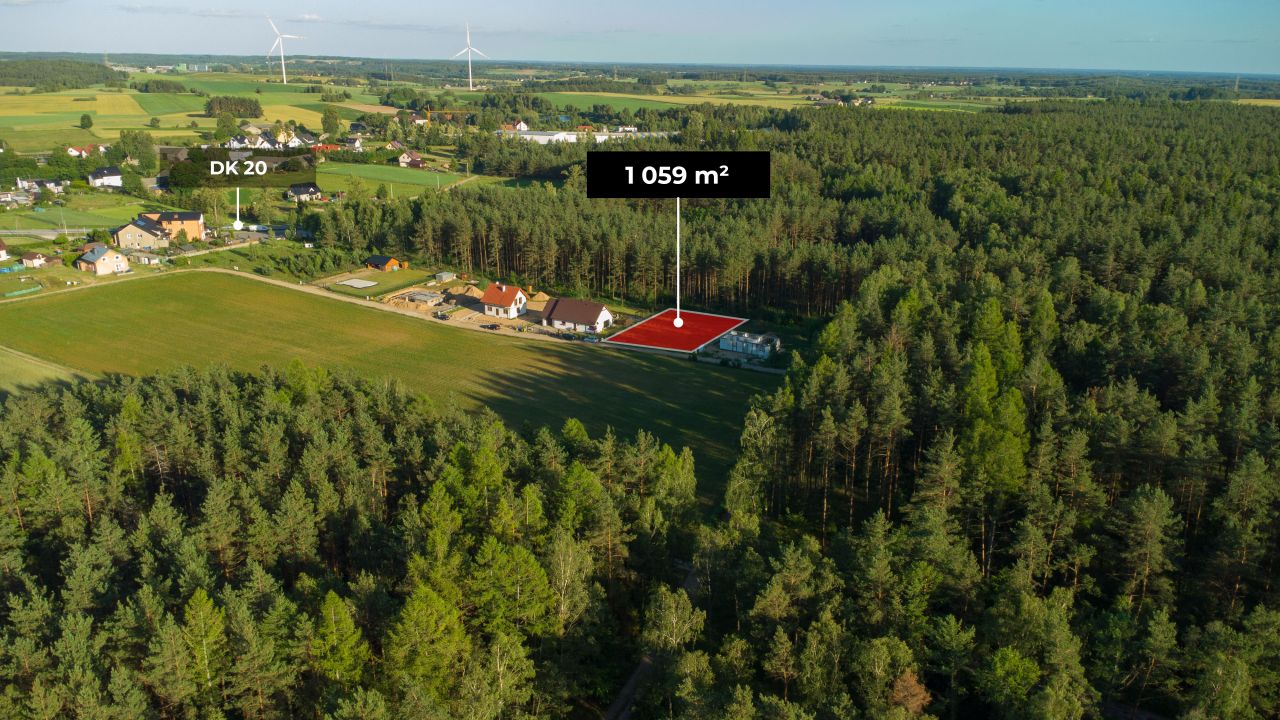 Działka budowlana Kłobuczyno, ul. Leśna. Zdjęcie 2