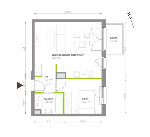 Mieszkanie 2-pokojowe Warszawa Chrzanów, ul. Szeligowska. Zdjęcie 8