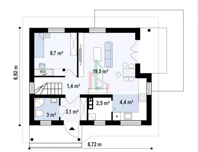 dom wolnostojący, 4 pokoje Ocypel, ul. Wczasowa. Zdjęcie 19
