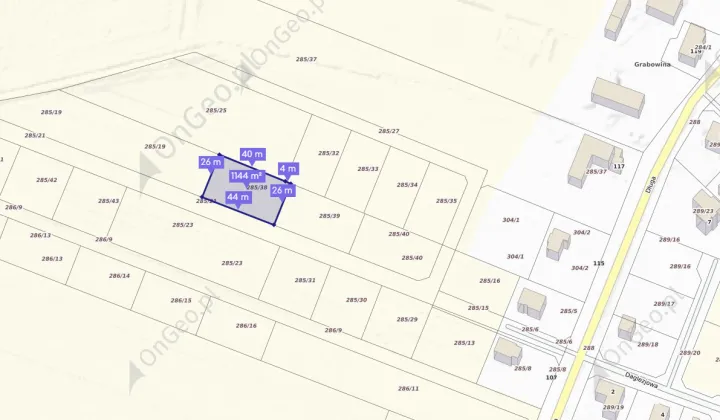 Działka rolno-budowlana Zelewo Grabowina, ul. Daglezjowa