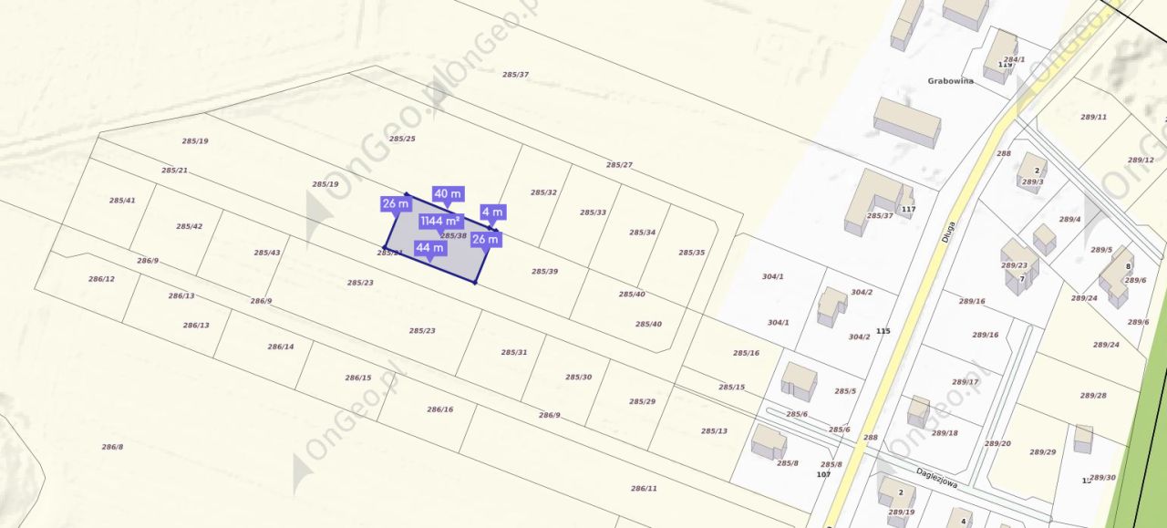 Działka rolno-budowlana Zelewo Grabowina, ul. Daglezjowa