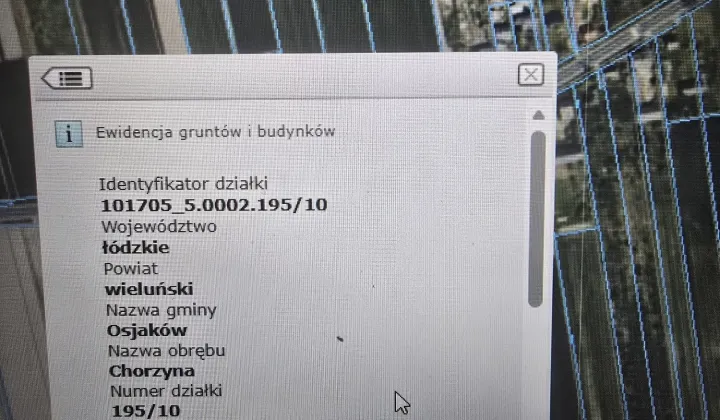 Działka rolna Chorzyna