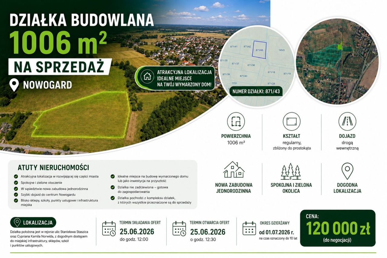 Działka budowlana Nowogard. Zdjęcie 2
