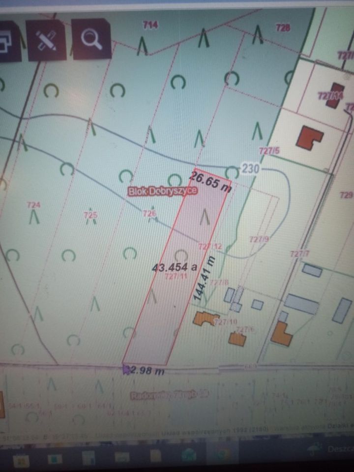 Działka budowlana Blok Dobryszyce