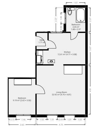 Mieszkanie 2-pokojowe Zabrze, ul. Fryderyka Chopina. Zdjęcie 8