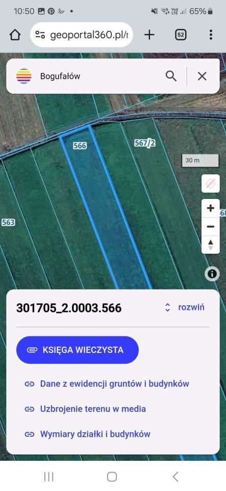 Działka rolna Bogufałów. Zdjęcie 1