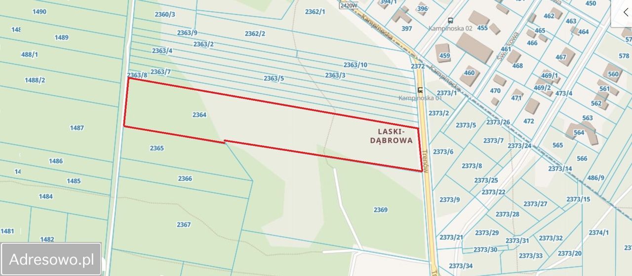 Działka budowlana Laski, ul. Trenów. Zdjęcie 6