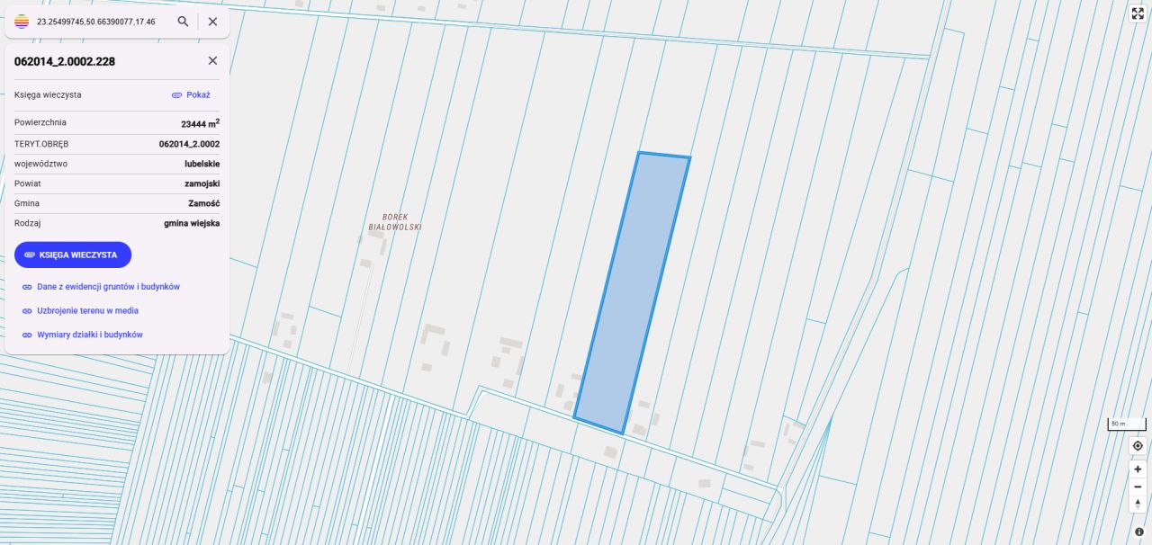 Działka rolno-budowlana Białowola Borek Białowolski. Zdjęcie 4