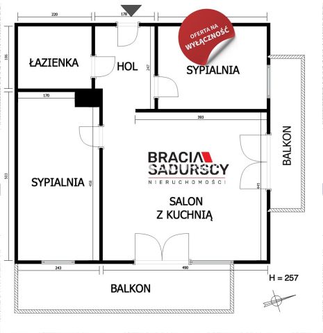 Mieszkanie 3-pokojowe Kraków Nowa Huta, ul. Niebyła. Zdjęcie 21