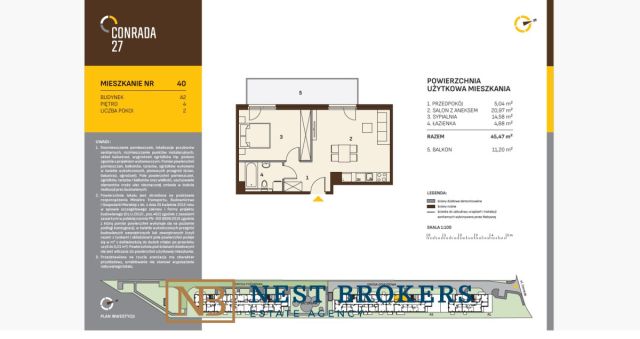 Mieszkanie 2-pokojowe Kraków Bronowice, ul. Josepha Conrada. Zdjęcie 3
